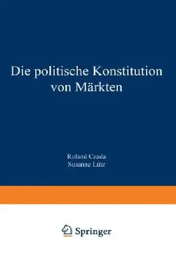 Cover of Die Politische Konstitution Von Märkten