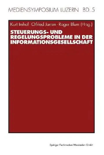 Cover of Steuerungs- Und Regelungsprobleme in Der Informationsgesellschaft