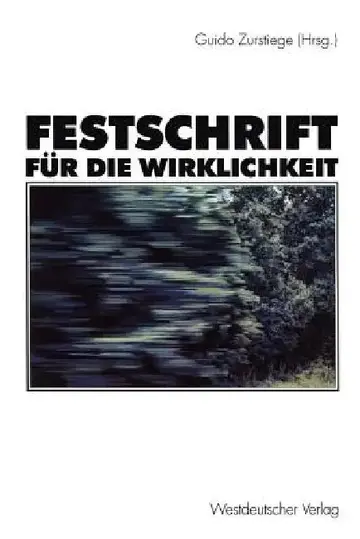Cover of Festschrift Für Die Wirklichkeit