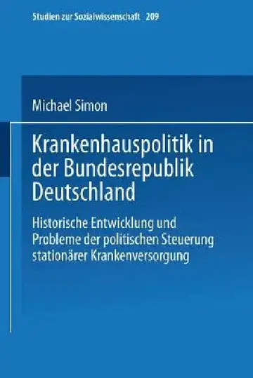 Cover of Krankenhauspolitik in Der Bundesrepublik Deutschland