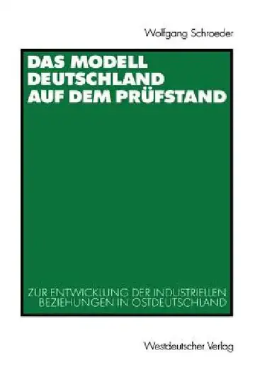 Cover of Das Modell Deutschland Auf Dem Prüfstand