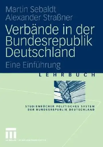 Cover of Verbände in Der Bundesrepublik Deutschland