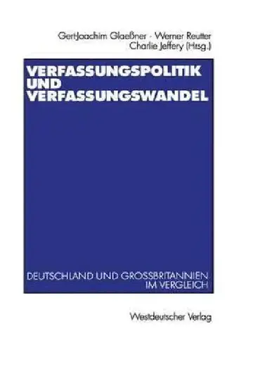 Cover of Verfassungspolitik Und Verfassungswandel