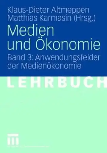 Cover of Medien Und Ökonomie