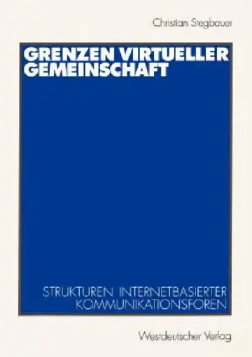 Cover of Grenzen Virtueller Gemeinschaft