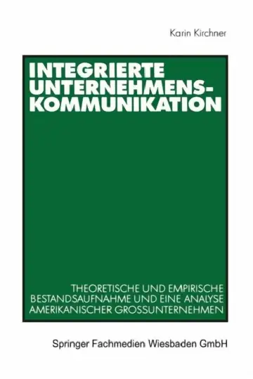 Cover of Integrierte Unternehmenskommunikation