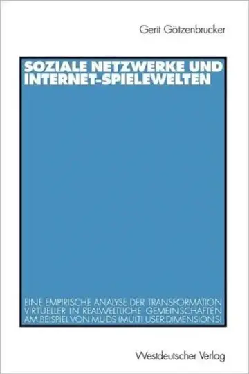 Cover of Soziale Netzwerke Und Internet-Spielewelten