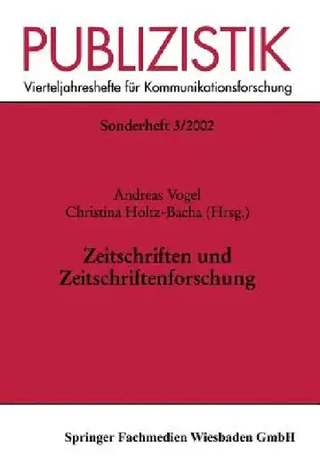 Cover of Zeitschriften Und Zeitschriftenforschung