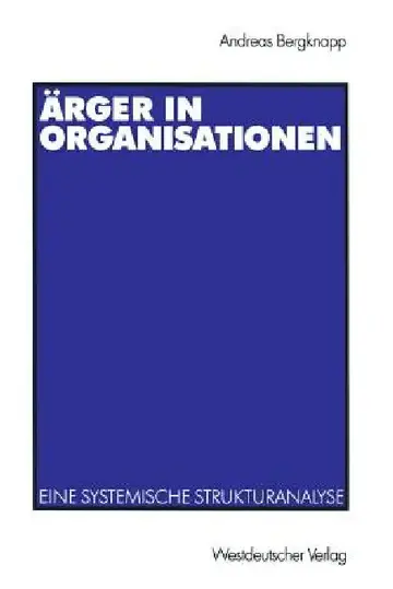 Cover of Ärger in Organisationen