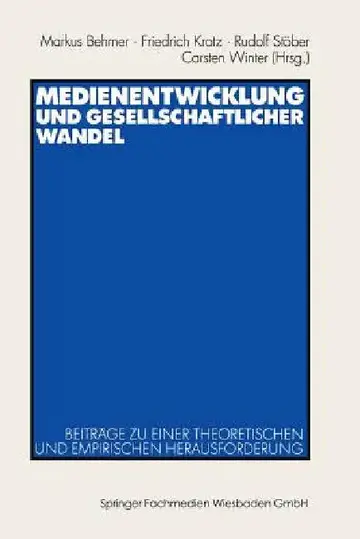 Cover of Medienentwicklung Und Gesellschaftlicher Wandel