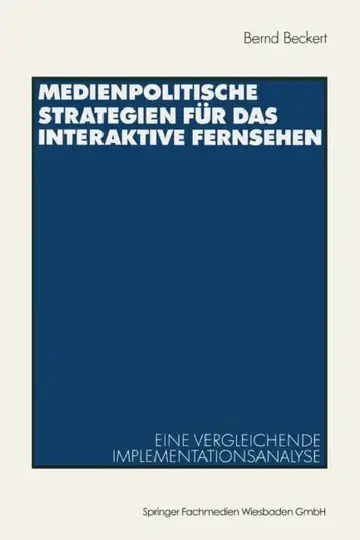 Cover of Medienpolitische Strategien Für Das Interaktive Fernsehen
