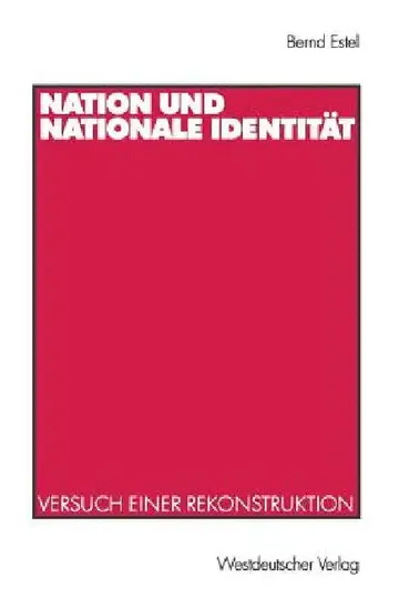 Cover of Nation Und Nationale Identität