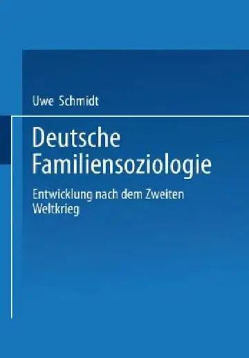 Cover of Deutsche Familiensoziologie