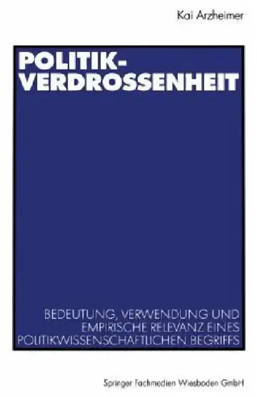Cover of Politikverdrossenheit