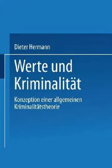 Cover of Werte Und Kriminalität