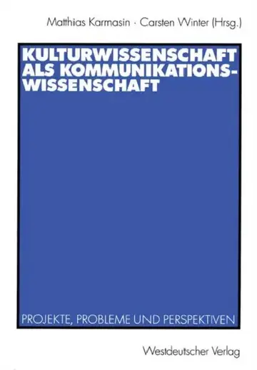 Cover of Kulturwissenschaft ALS Kommunikationswissenschaft