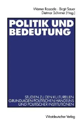 Cover of Politik Und Bedeutung
