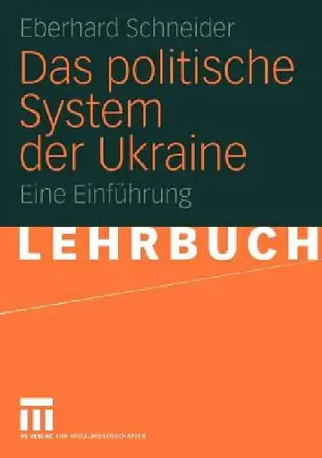 Cover of Das Politische System Der Ukraine