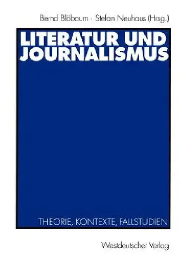 Cover of Literatur Und Journalismus