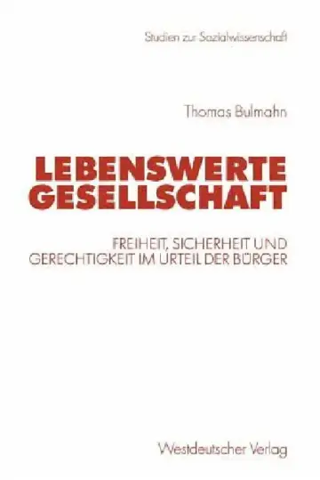 Cover of Lebenswerte Gesellschaft
