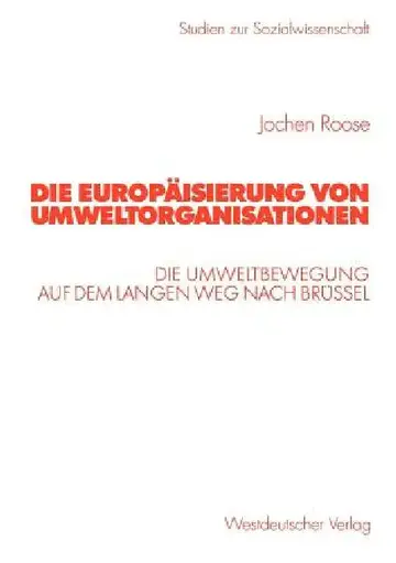 Cover of Die Europäisierung Von Umweltorganisationen