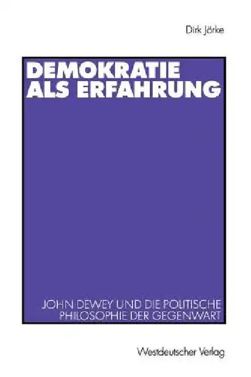 Cover of Demokratie ALS Erfahrung