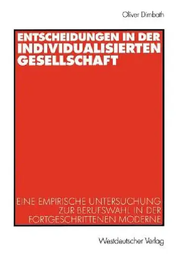 Cover of Entscheidungen in Der Individualisierten Gesellschaft