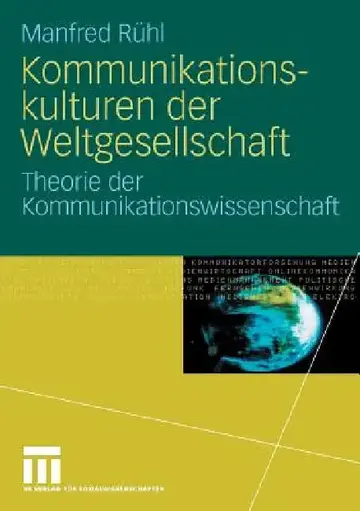 Cover of Kommunikationskulturen Der Weltgesellschaft