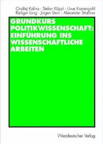 Cover of Grundkurs Politikwissenschaft