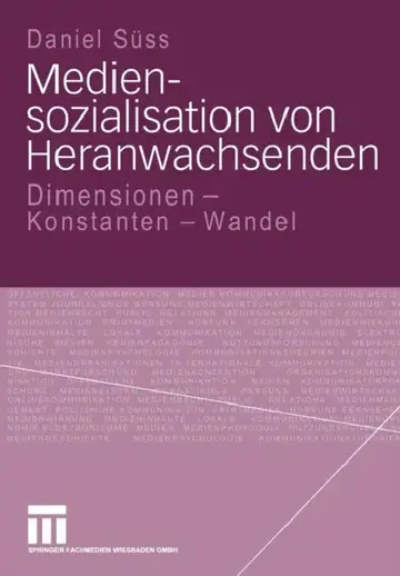 Cover of Mediensozialisation Von Heranwachsenden