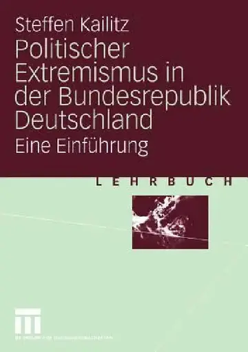 Cover of Politischer Extremismus in Der Bundesrepublik Deutschland