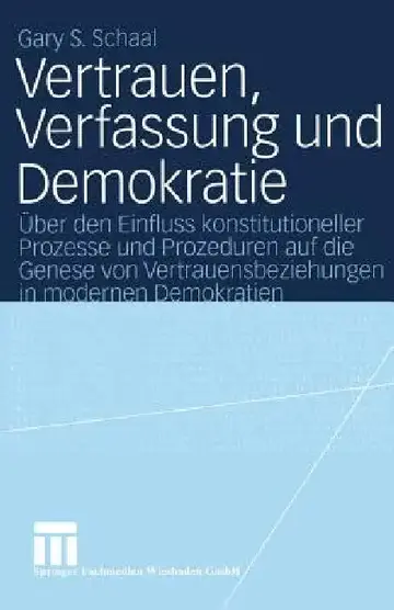 Cover of Vertrauen, Verfassung Und Demokratie