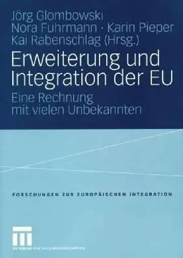 Cover of Erweiterung Und Integration Der EU