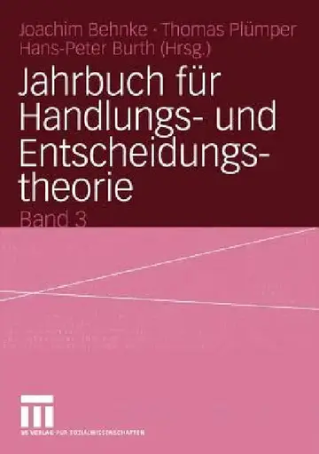 Cover of Jahrbuch Für Handlungs- Und Entscheidungstheorie