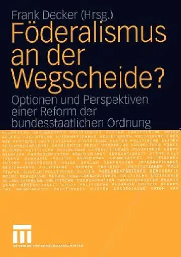 Cover of Föderalismus an Der Wegscheide?