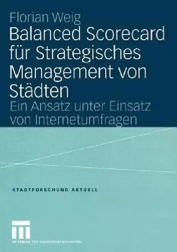 Cover of Balanced Scorecard Für Strategisches Management Von Städten