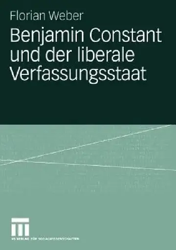 Cover of Benjamin Constant Und Der Liberale Verfassungsstaat