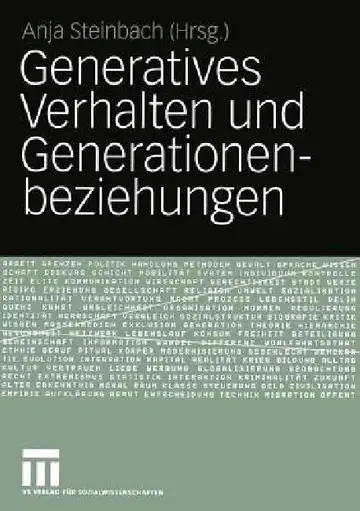 Cover of Generatives Verhalten Und Generationenbeziehungen