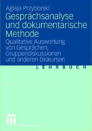 Cover of Gesprächsanalyse Und Dokumentarische Methode