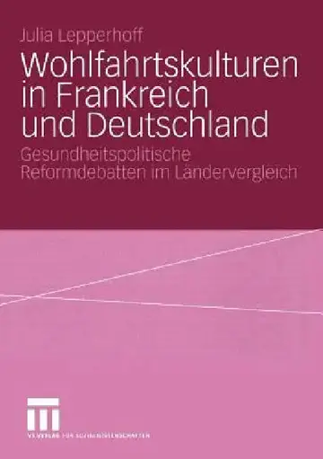 Cover of Wohlfahrtskulturen in Frankreich Und Deutschland