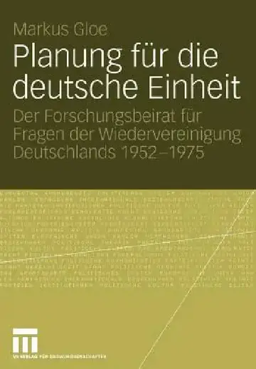 Cover of Planung Für Die Deutsche Einheit