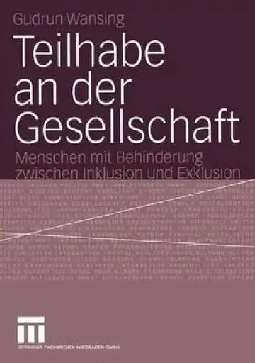 Cover of Teilhabe an Der Gesellschaft