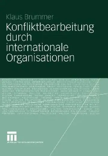 Cover of Konfliktbearbeitung Durch Internationale Organisationen