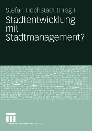 Cover of Stadtentwicklung Mit Stadtmanagement?