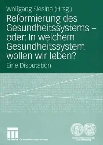 Cover of Reformierung Des Gesundheitssystems -- Oder