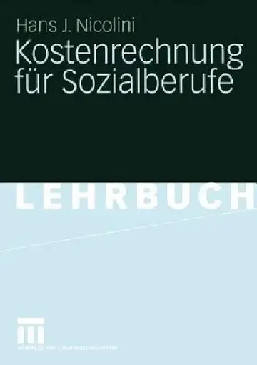 Cover of Kostenrechnung Für Sozialberufe