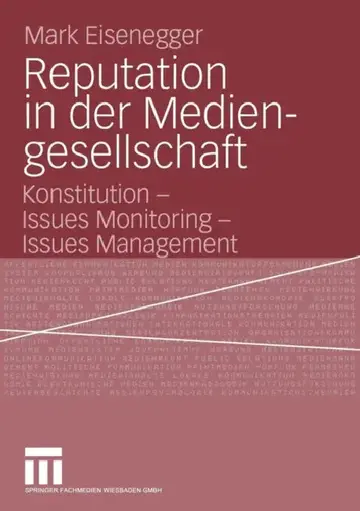 Cover of Reputation in Der Mediengesellschaft