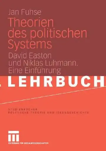 Cover of Theorien Des Politischen Systems