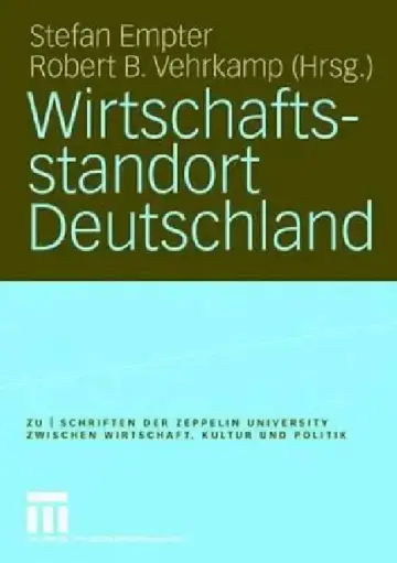 Cover of Wirtschaftsstandort Deutschland