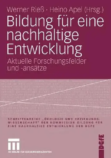 Cover of Bildung Für Eine Nachhaltige Entwicklung